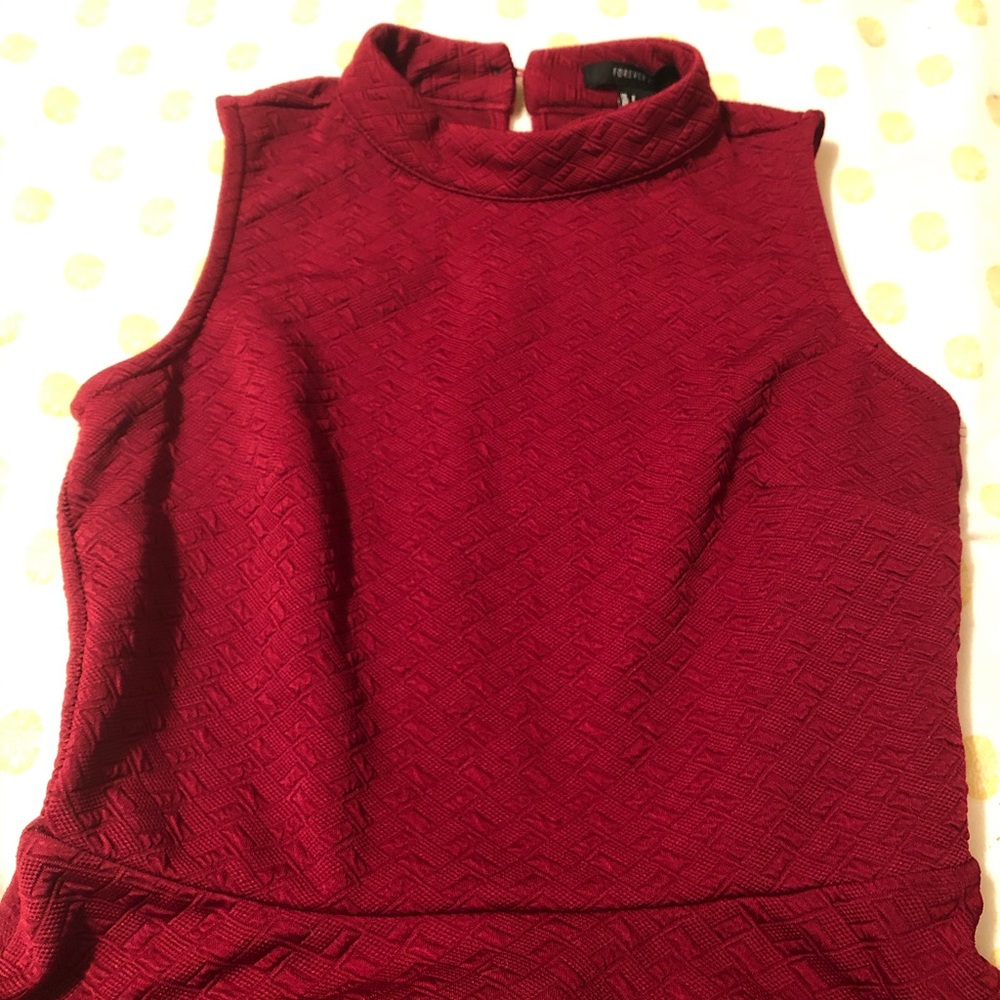 Forever 21 red high neck dress